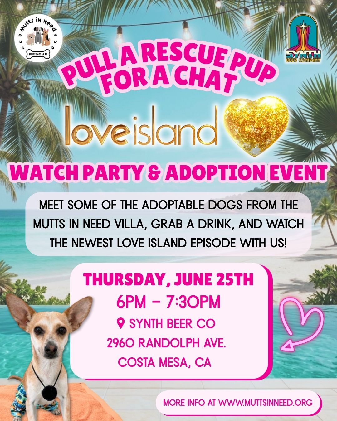 Love Island Watch Party & Adoption Event 