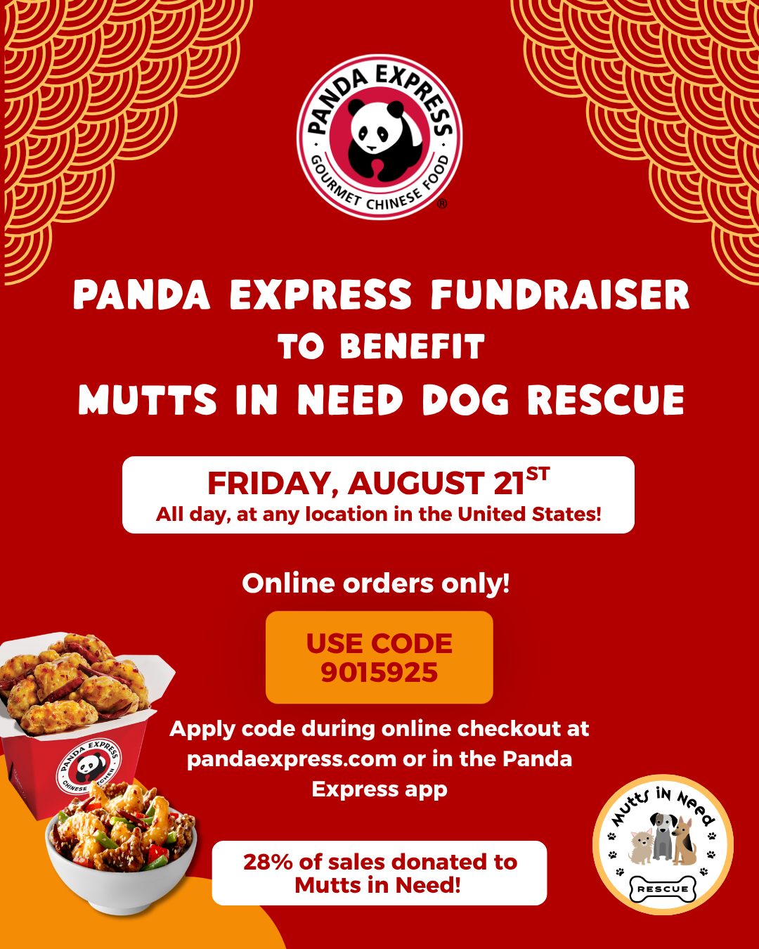 Panda Express Fundraiser - Nationwide!